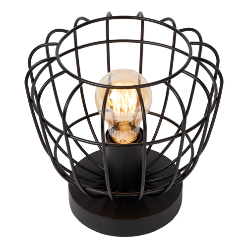 Lucide FILOX - Tafellamp - Ø 20 cm - 1xE27 - Zwart - detail 1